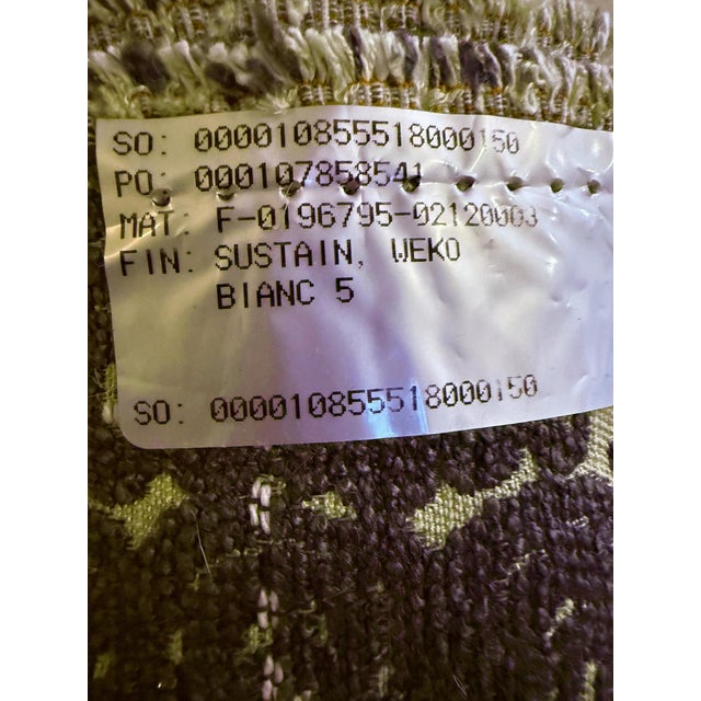 Transitional Designtex Valanka Fabric in Charcoal With Sage - 5-7/8 Yards For Sale - Image 3 of 3