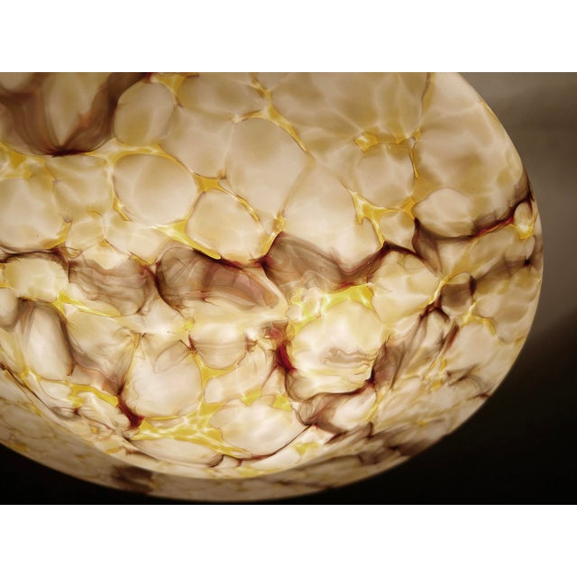 Art Deco Pendant Light in Amber Marble Glass, 1930s For Sale - Image 17 of 18