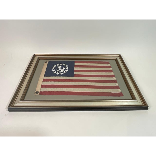 Framed Nautical Flag of a Yacht Ensign For Sale In Boston - Image 6 of 9
