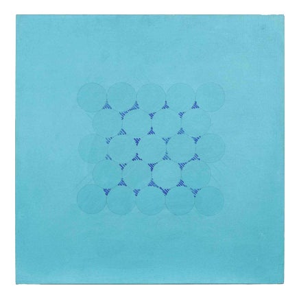 Gastone Biggi, Blue n.18, 1974, Acrylic Painting on Canvas, Framed For Sale