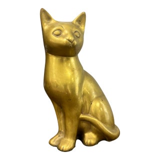 Vintage English Brass Cat For Sale