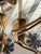 Metal Glass and Brass Chandelier attributed to Pietro Chiesa for Fontana Arte, 1940s For Sale - Image 7 of 18