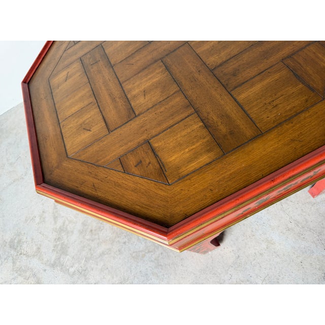 Vintage Baker Furniture Chinoiserie Style Octagonal Coffee Table For Sale - Image 17 of 18