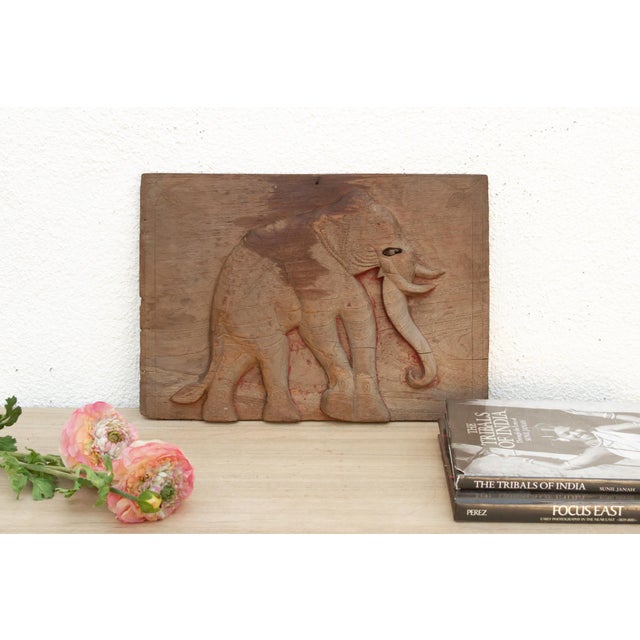 Brown Antique Thai Elephant Architectural Fragment For Sale - Image 8 of 8