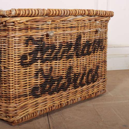 English Wicker Log Basket, 1890s For Sale - Image 6 of 8