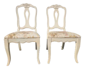 1990s Ethan Allen French Country Dining Room Side Chairs- Set of 2