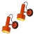 Large 1970s Orange Sconces for Nordisk Solar, Unmarked - a Pair For Sale