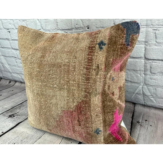 Vintage Pillow Case Turkish Rug Pillow Decorative Rug Pillow Dry cleaning only. PILLOW INSERT IS NOT INCLUDED