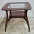 Mid-Century Modern Bassett Industries Mid-Century Modern Walnut and Glass Inset Side Table For Sale - Image 3 of 9