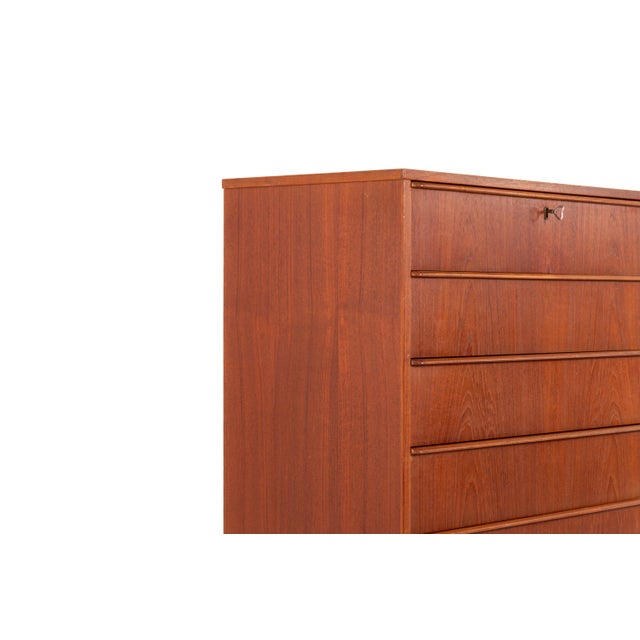 Wood Vintage Danish Teak Chest of Drawers by Si-Bomi Møbler, 1960s For Sale - Image 7 of 14
