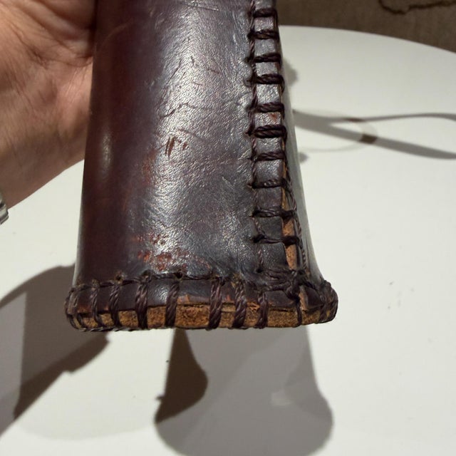 1960s Vintage Leather Carrying Case With Strap For Sale - Image 5 of 10