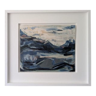 Contemporary 'Chasing After the Wind' Original Modernist Abstract Acrylic Painting by British Artist Frances Daws, Framed For Sale