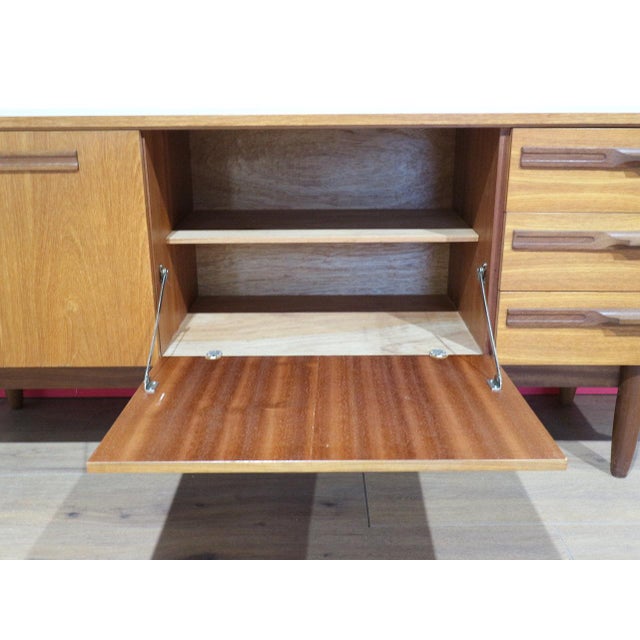 Mid Century Modern Vintage Teak Sideboard Credenza in the Style of Stonehill Danish Style For Sale - Image 12 of 15