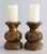 These vintage Italian plaster pillar candle holders feature an ornate carved design with warm, aged gilt tones. Their...