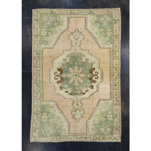 Green Turkish Vintage Rug 5' x 7'6" #17704 For Sale - Image 8 of 8