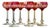 French Massenet Crystal Hock Glasses by Saint-Louis, 1920, Set of 6 For Sale