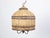 Vintage English Rustic Wooden Barrel Light Fixture with Three Scrolling Arms For Sale - Image 4 of 10
