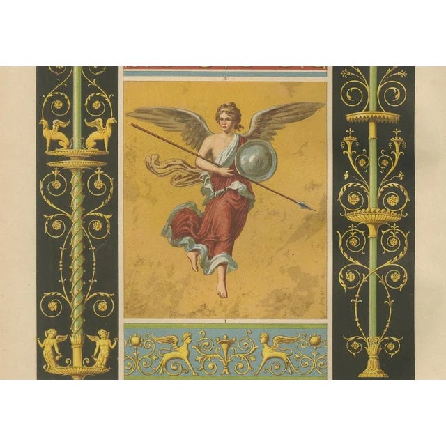 Paper Dolmetsch, Pompeian Wall Painting and Bronze Designs, 1887, Prints, Set of 2 For Sale - Image 7 of 10