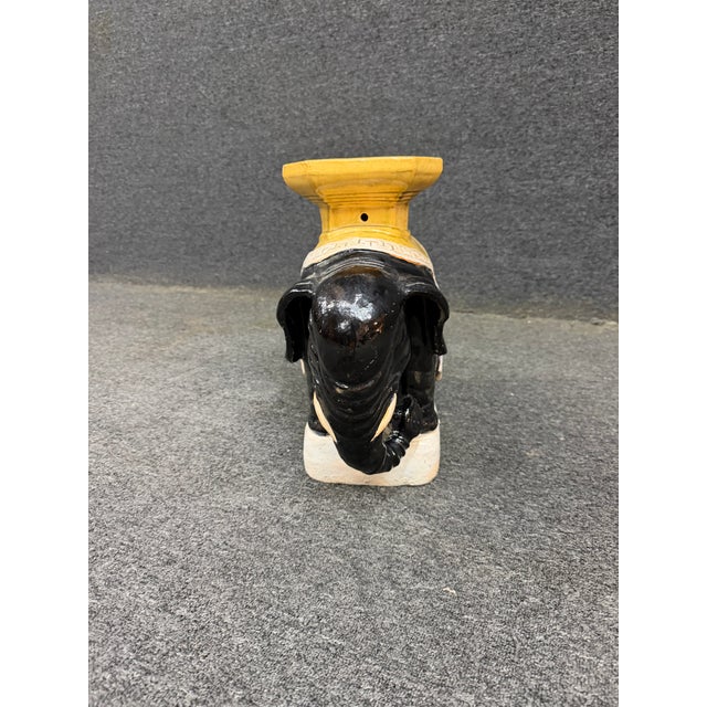 Ceramic Elephant Garden Seat/Stool For Sale - Image 7 of 8