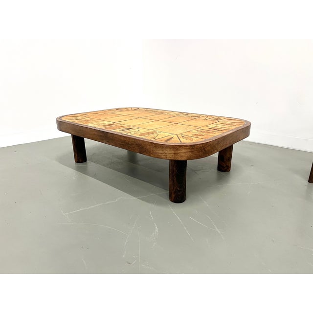 1960s Herbiers Rectangular Coffee Table by Roger Capron, 1960s For Sale - Image 5 of 14