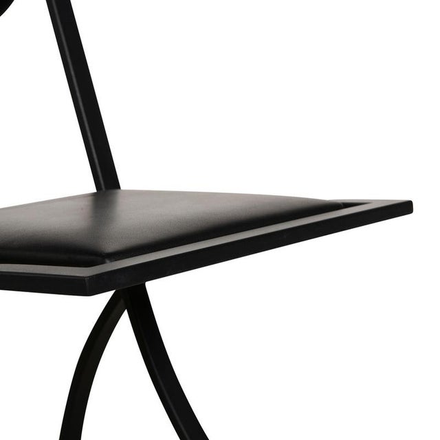 Sinus Chairs in Black Leather from KFF, Set of 4 For Sale - Image 4 of 13