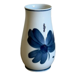 Porcelain Bud Vase Blue Anemone Flower B&g Copenhagen Denmark Mid 20th Century