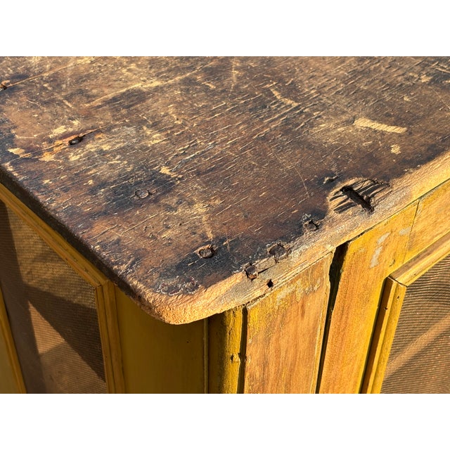 Mid 19th C. American Pie Safe / Cabinet With Exceptional Paint Finish For Sale - Image 11 of 17