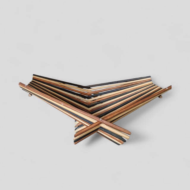 Vintage Collapsible Fold-able Fruit / Vegetable Basket Made of Bamboo Wooden Chopsticks!