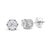 With regal hidden details, these diamond stud earrings are anything but ordinary. From the front, these 14kt white gold...