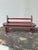 Vintage Gray + Red Painted Mini Bench, CIrca Mid-20th Century For Sale - Image 10 of 14