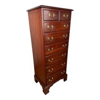 1990s Henkel Harris Cherry 7 Drawer Lingerie Chest For Sale