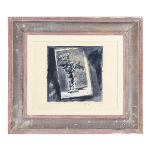 "Broken Promises" - Abstracted Floral Still Life in Acrylic and Pencil on Paper