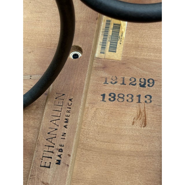 Ethan Allen Legacy Iron and Wood End Table For Sale In New York - Image 6 of 6