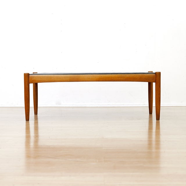 Mid-Century Modern 1960s Amiral Coffee Table in Slate and Oak Attributed to Eric Merthen For Sale - Image 3 of 8