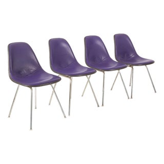 Vintage Mid Century Purple DSX Side Chairs by Eames for Herman Miller For Sale