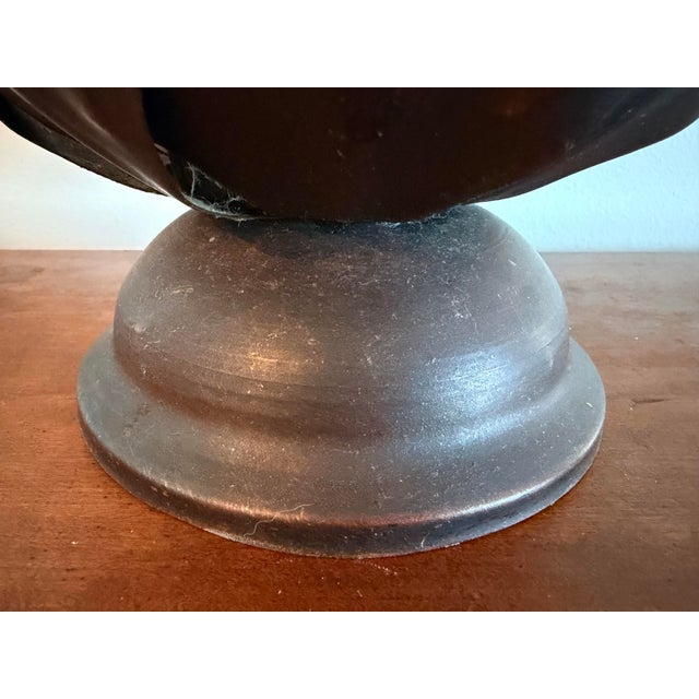 Vintage Hollywood Regency Style Metal Leaf Cachepot Planter/Pillar Candle Holder For Sale - Image 4 of 10