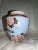 Japanese Antique Blue Satsuma Japanese Porcelain Vase or Jar For Sale - Image 3 of 6
