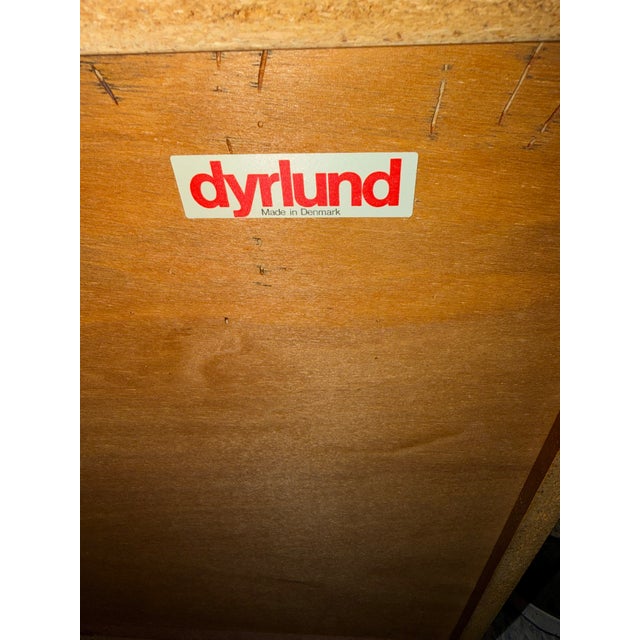 Vintage 1970s Dyrlund Danish Modern Teak Lighted Hutch & Bar Cabinet Wall Unit For Sale - Image 14 of 14