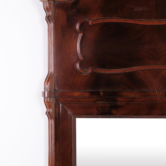 Antique Mahogany Mirror from the 1880s For Sale - Image 6 of 9