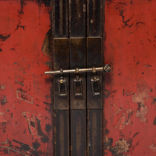 Chinese 17th Century Ming Painted Book Cabinet For Sale - Image 3 of 10