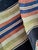 Vintage Handwoven Striped Throw Blanket With Fringe, Viscose & Cotton For Sale - Image 4 of 7