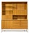 Paul McCobb for Calvin Irwin Collection Mid Century Bleached Mahogany and Brass Credenza and Hutch For Sale