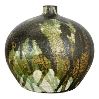 Abstract Ceramic Studio Pottery Vase from Gerhard Liebenthron, Germany, 1963 For Sale