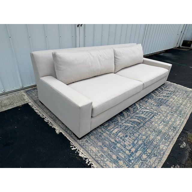 Rh Parisian Track Arm 2-Cushion Sofa 9' | Luxe 44" Depth | Down-Feather Fill | Holland & Sherry Wool Twill | Dove For Sale - Image 16 of 18