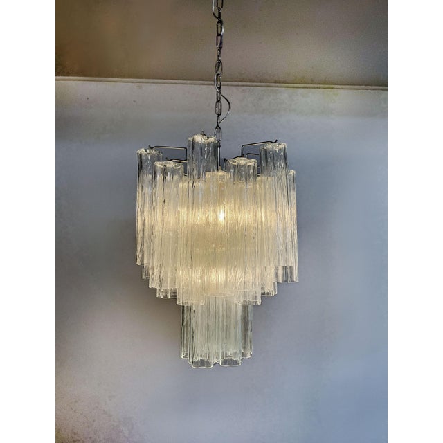 Murano Glass Tube Chandelier, 1990s For Sale - Image 8 of 18