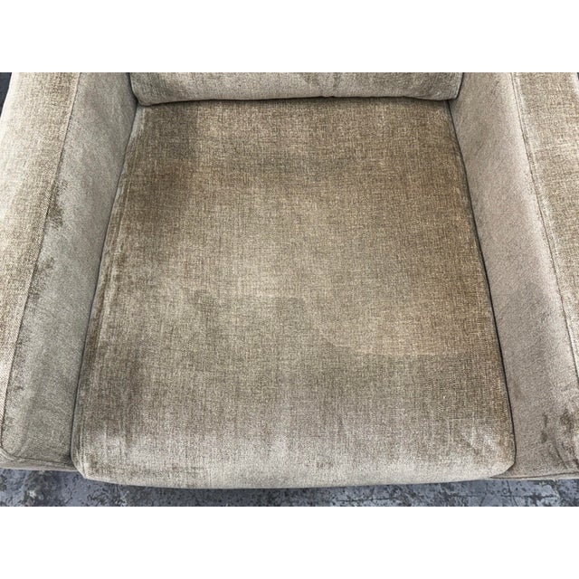 Tan Natuzzi Editions Inside C245 Fabric Swivel Chairs, Pair For Sale - Image 8 of 12