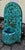 Moroccan Emerald Teal Arched Moroccan Mosaic Tile Fountain For Sale - Image 3 of 6