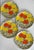 Vintage set of 4 plates by Ernestine Salerno. These plates are Italian hand-painted glazed pottery featuring a whimsical...
