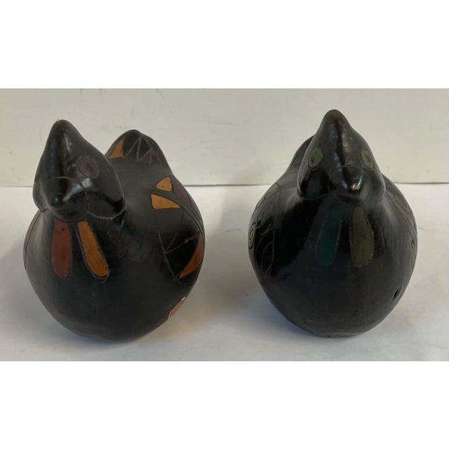 Nice pair of Mexican pottery bird figurines!