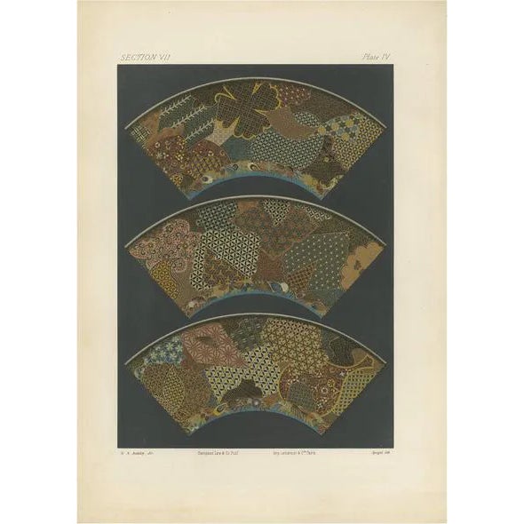 G. Audsley, Segments of a Japanese Plate, 1884, Paper For Sale
